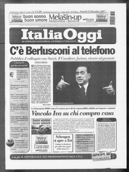 Italia oggi : quotidiano di economia finanza e politica